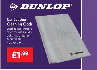 Lidl Dunlop Car Leather Cleaning Cloth offer