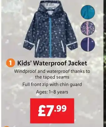 Lidl Lupilu Kids' Waterproof Jacket offer