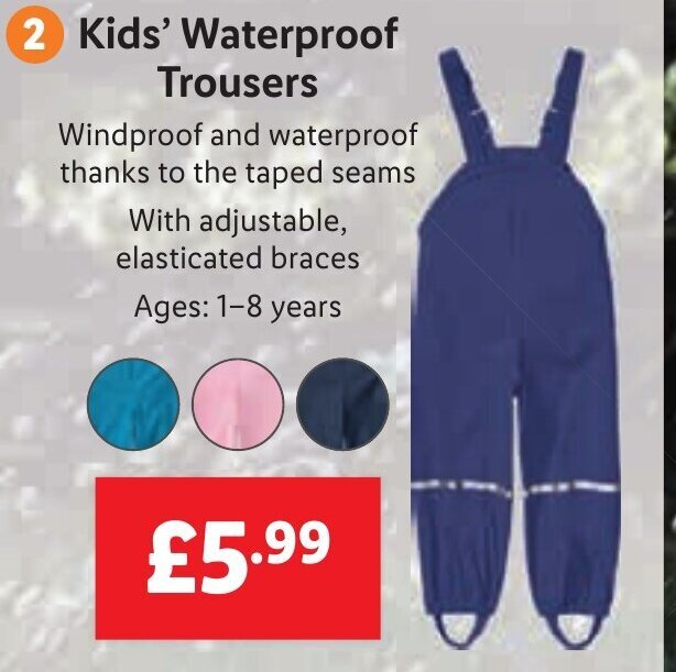 Lidl lupilu best sale waterproof trousers