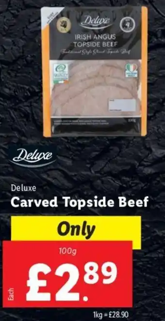Lidl Deluxe Carved Topside Beef 100g offer
