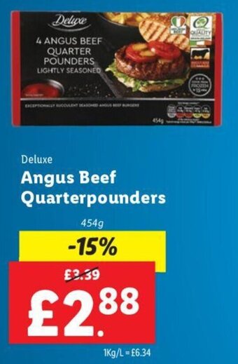 Lidl Deluxe Angus Beef Quarterpounders offer