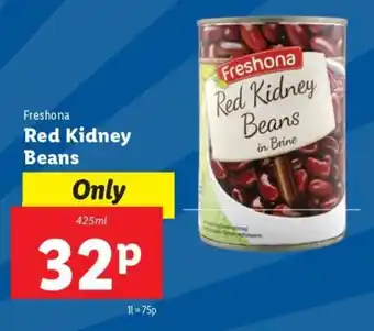 Lidl Freshona Red Kidney Beans 425ml offer
