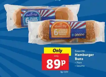 Lidl Rowan Hill Hamburger Buns offer