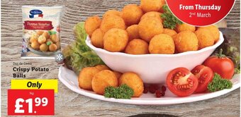 Lidl Crispy Potato Balls 1kg offer