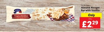 Lidl Duc de Coeur Almond Nougat Bar with Vanilla offer