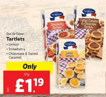 Lidl Duc de Coeur Tartlets offer