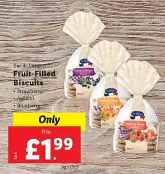 Lidl Fruit Filled Biscuits 350g offer
