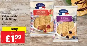 Lidl Crepes with Fruit Filling 192g offer