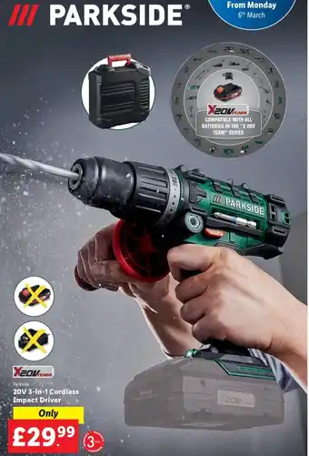 Lidl 20V 3in1 Cordless Impact Driver offer