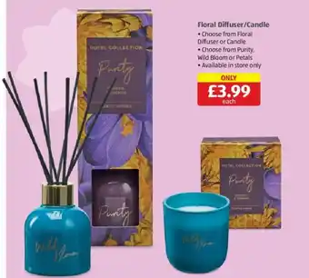 Aldi Floral Diffuser/Candle offer
