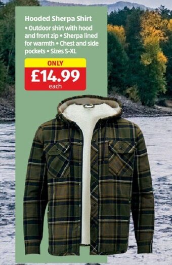 Aldi Hooded Sherpa Shirt offer