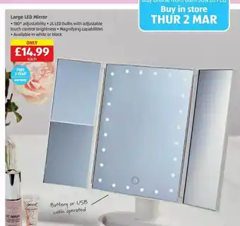 Aldi Large led mirror offer