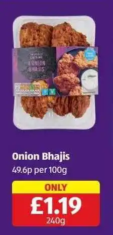 Aldi Onion bhajis offer