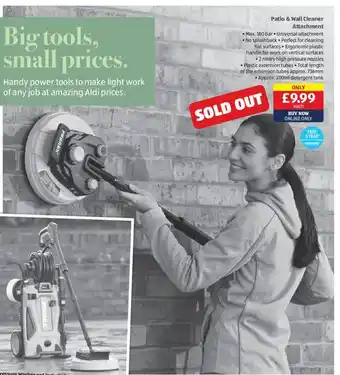 Aldi Patio & Wall Cleaner Attachment offer