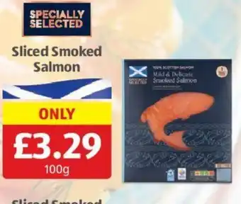 Aldi Sliced Smoked Salmon 100g offer