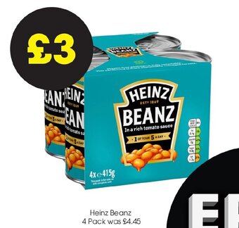 Centra Heinz Beanz 4 Pack offer