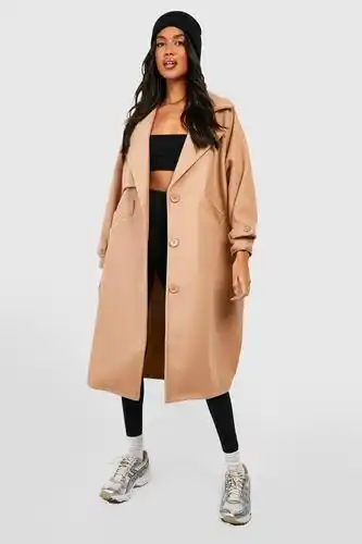 Boohoo Boohoo womens super oversized wool coat - beige - l, beige offer