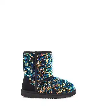 UGG Ugg classic ii stellar sequin boot for kids in black, size 12 offer