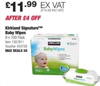 Costco Kirkland signature baby wipes offer