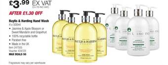 Costco Baylis & harding hand wash offer