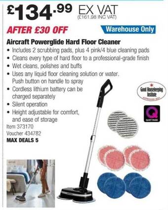 Costco Aircraft powerglide hard floor cleaner offer
