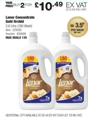 Costco Lenor concentrated gold orchid offer