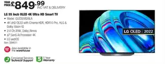 Costco Lg 55 inch oled 4k ultra hd smart tv offer