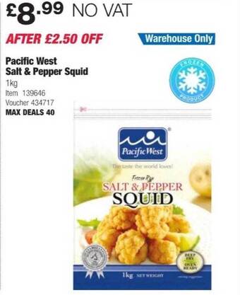 Costco Pacific west salt & pepper squid offer