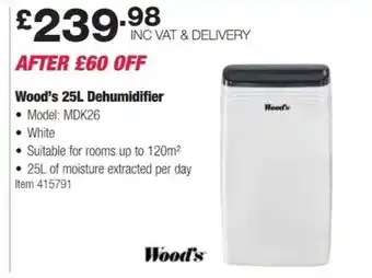 Costco Wood's 25l dehumidifier offer