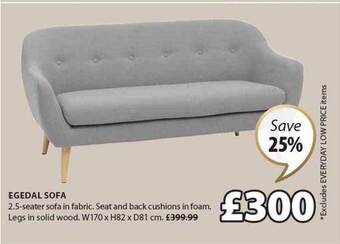 JYSK Egedal sofa offer