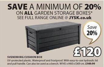 JYSK Svendborg cushion box offer