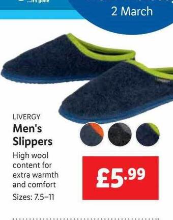 Lidl Livergy men's slippers offer