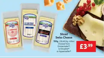 Lidl Alpen fest style sliced swiss cheese offer