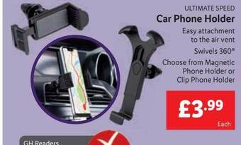 Lidl Ultimate speed car phone holder offer