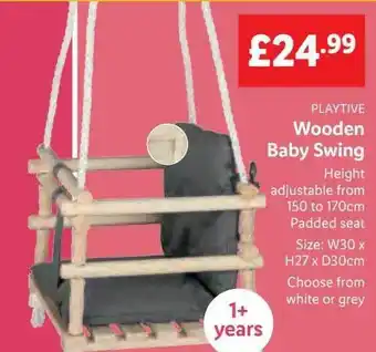Lidl Wooden baby swing offer