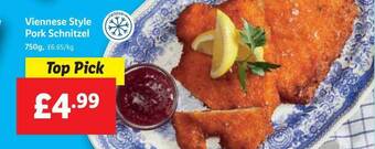 Lidl Viennese style pork schnitzel offer