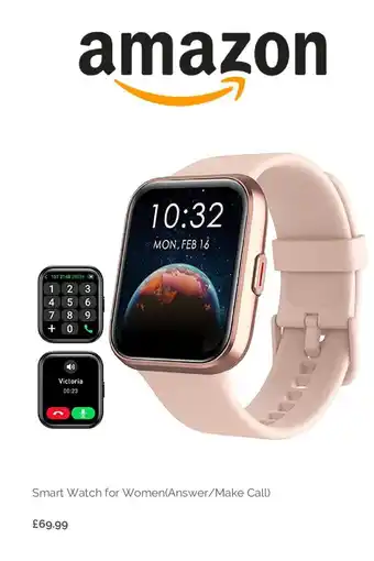 Amazon Smart Watch for Women(Answer/Make Call) offer