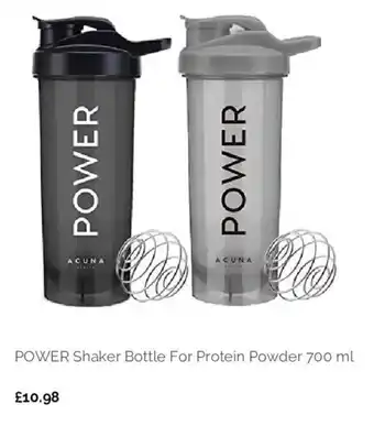 Amazon Power Shaker Bottle for Protein Powder 700 ml offer