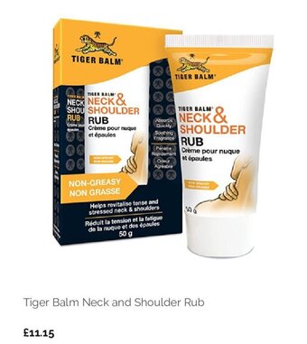 Amazon Tiger Balm Neck and Shoulder rub offer