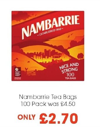 Centra Nambarrie Tea Bags 100 Pack offer