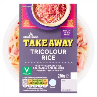 Morrisons Morrisons takeaway tricolor rice offer
