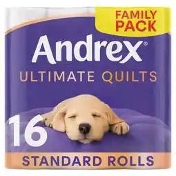 Tesco Andrex supreme quilts toilet tissue 16 rolls offer
