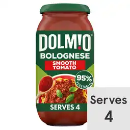 Tesco Dolmio bolognese smooth tomato pasta sauce 500g offer
