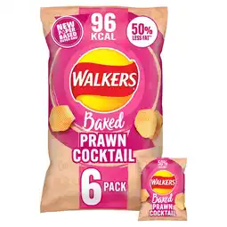 Tesco Walkers baked prawn cocktail crisps 6 x 22g offer