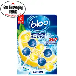 Tesco Bloo power active lemon toilet rim block 2x50g offer