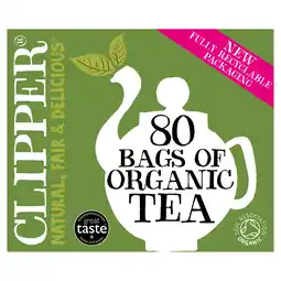 Tesco Clipper organic everyday tea bags 80pack 232g offer