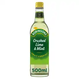 Tesco Robinsons cordials lime & mint 500ml offer