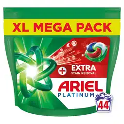 Tesco Ariel all in one platinum washing pods 44 washes 1020.8g offer