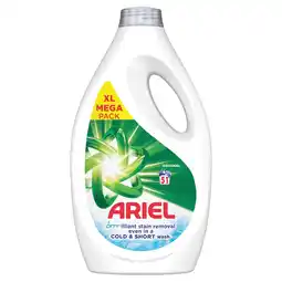 Tesco Ariel original washing liquid 51 washes 1785ml offer
