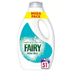 Tesco Fairy non biological washing liquid 51 washes 1785ml offer